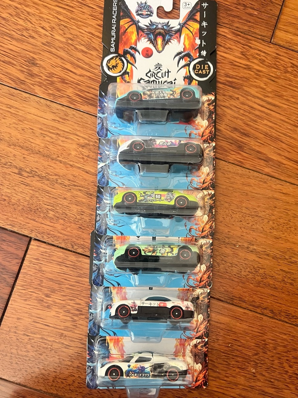 Circuit Samurai Die Cast Cars, 6, NEW
